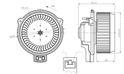 Interior Blower NRF 34267