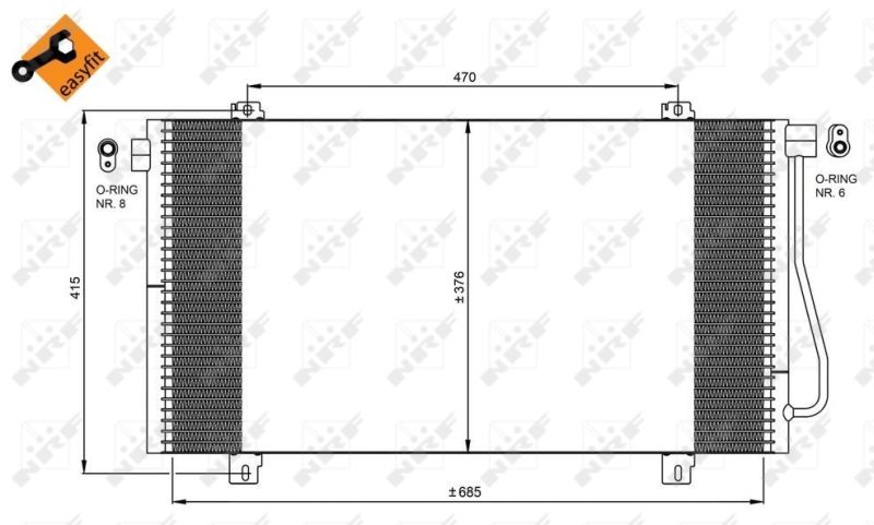 NRF 350030 Condenser, air conditioning