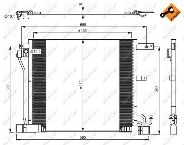 NRF 350040 Condenser, air conditioning