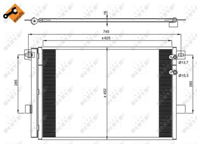 Condenser, air conditioning NRF 350041