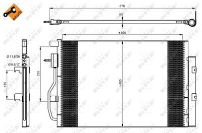 Condenser, air conditioning NRF 350044