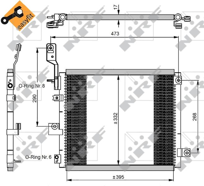 NRF 350047 Condenser, air conditioning
