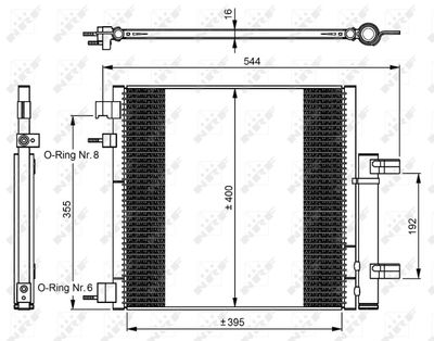 Condenser, air conditioning NRF 350048