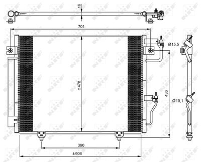 Condenser, air conditioning NRF 350049