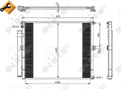 Condenser, air conditioning NRF 350050