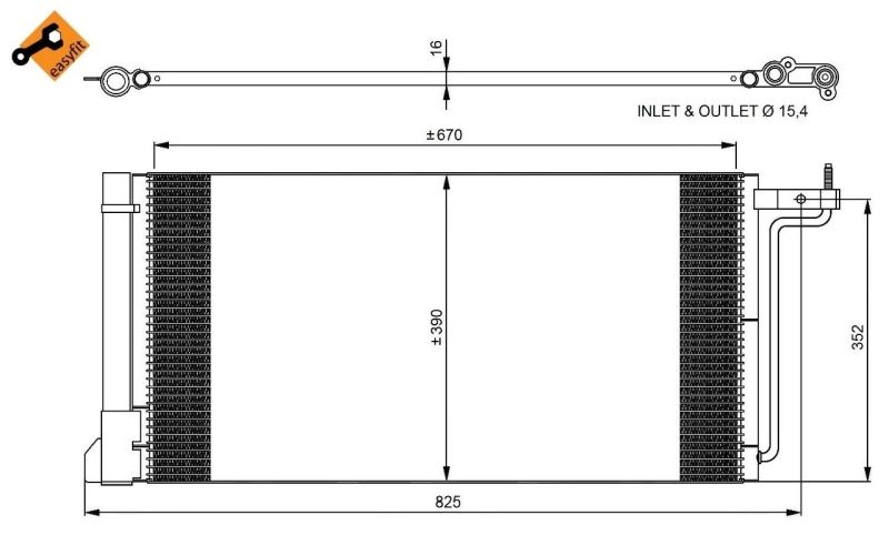 NRF 350051 Condenser, air conditioning