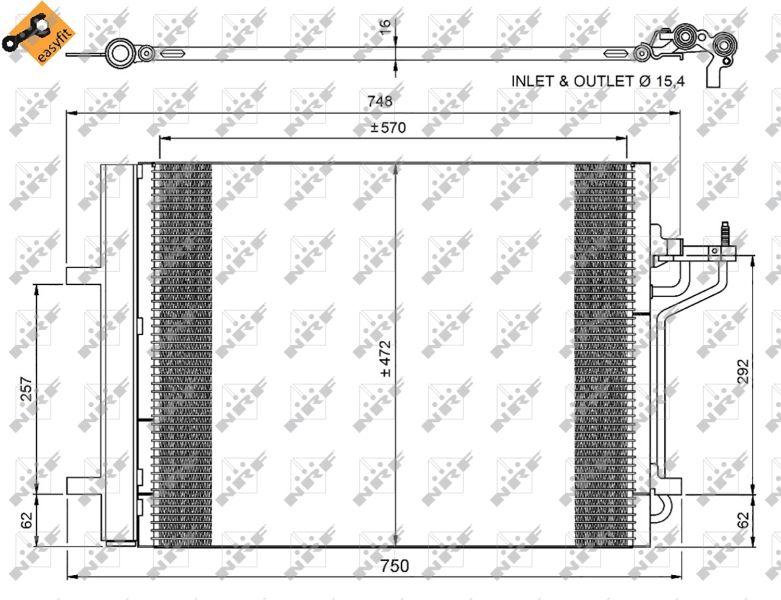 NRF 350052 Condenser, air conditioning