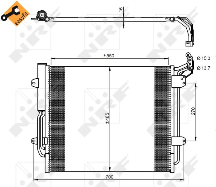 NRF 350054 Condenser, air conditioning