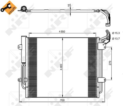 Condenser, air conditioning NRF 350054
