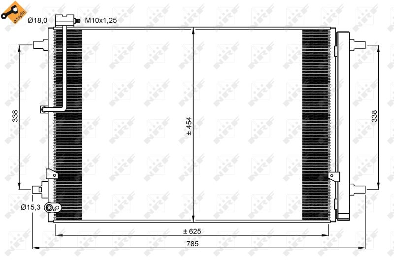 NRF 350059 Condenser, air conditioning