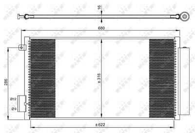 Condenser, air conditioning NRF 350061
