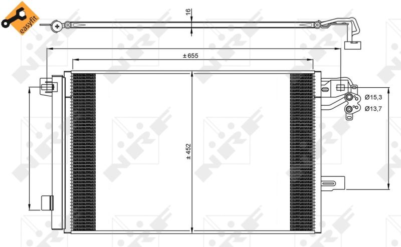 NRF 350064 Condenser, air conditioning