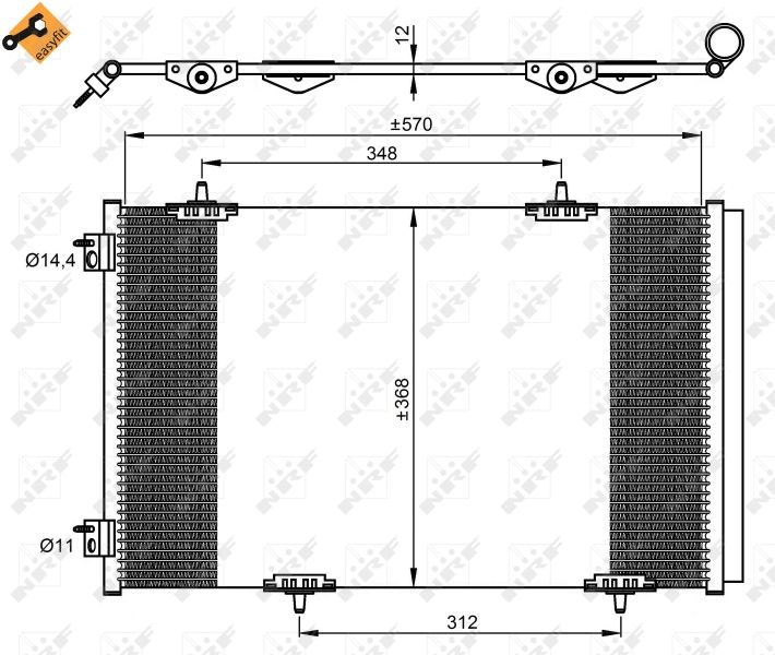 NRF 350066 Condenser, air conditioning