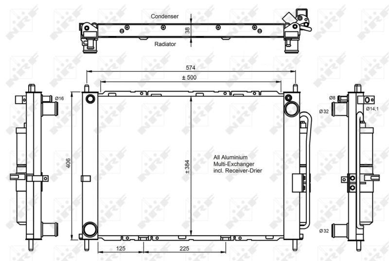 NRF 350068 Condenser, air conditioning