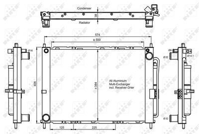 Condenser, air conditioning NRF 350068