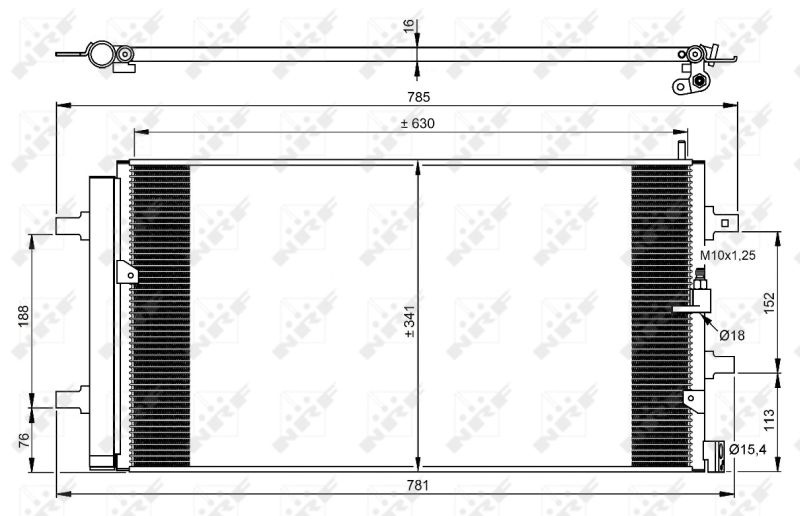 NRF 350069 Condenser, air conditioning