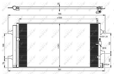 Condenser, air conditioning NRF 350069
