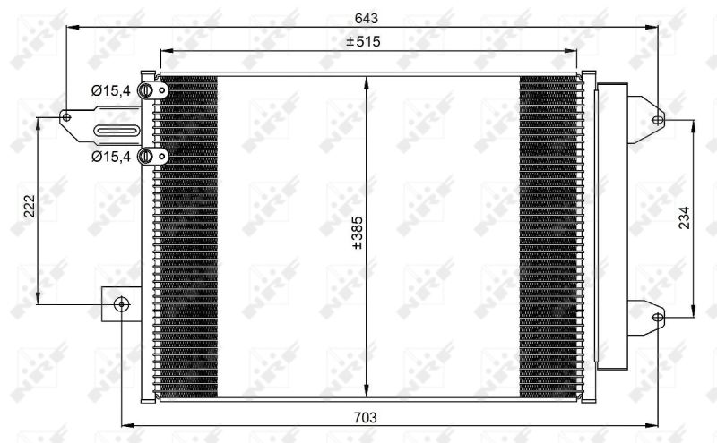 NRF 350070 Condenser, air conditioning