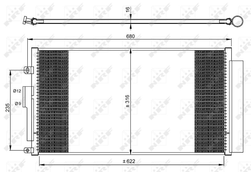NRF 350071 Condenser, air conditioning