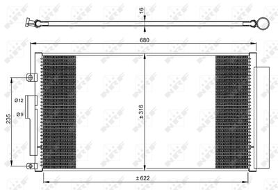 Condenser, air conditioning NRF 350071