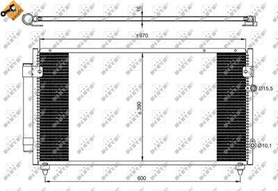 Condenser, air conditioning NRF 350072