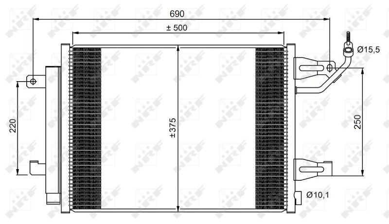 NRF 350073 Condenser, air conditioning