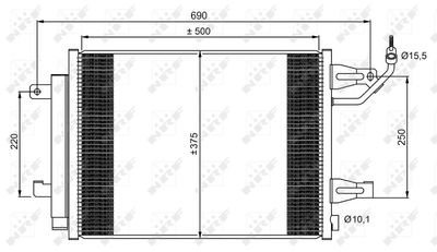 Condenser, air conditioning NRF 350073