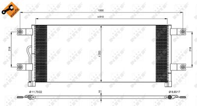 Condenser, air conditioning NRF 350074