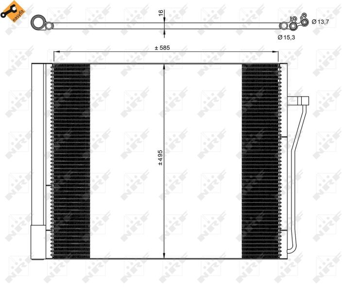 NRF 350077 Condenser, air conditioning