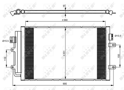 Condenser, air conditioning NRF 350083