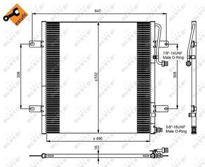 Condenser, air conditioning NRF 350084