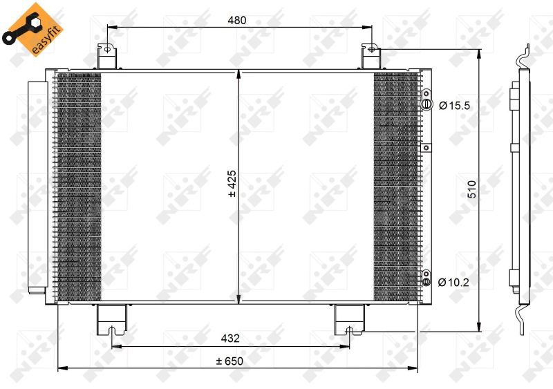 NRF 350092 Condenser, air conditioning