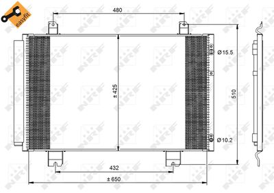 Condenser, air conditioning NRF 350092