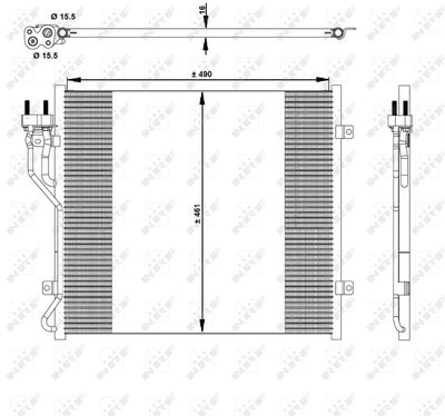 Condenser, air conditioning NRF 350129