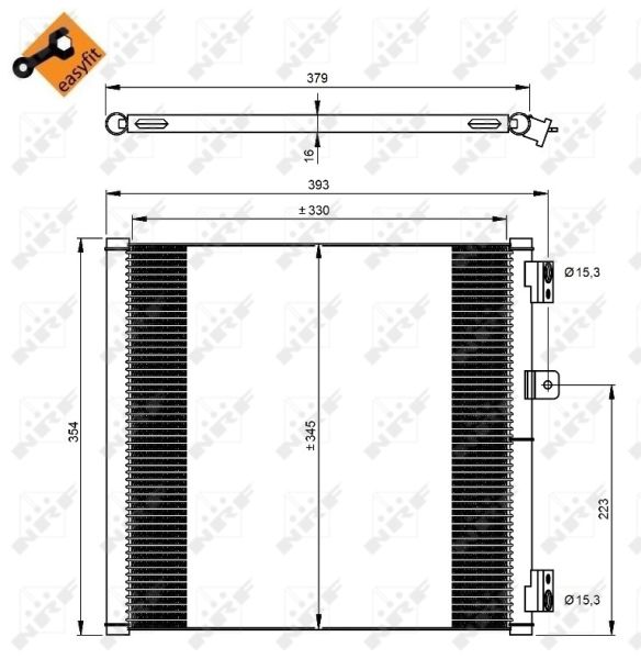 NRF 350204 Condenser, air conditioning