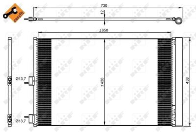 Condenser, air conditioning NRF 350206