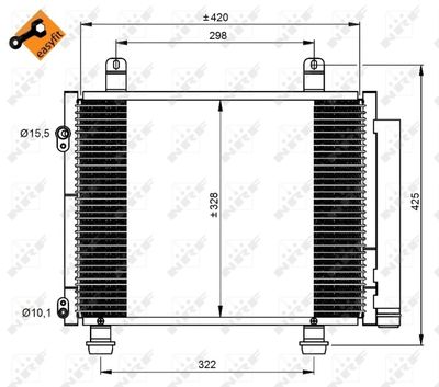 Condenser, air conditioning NRF 350208