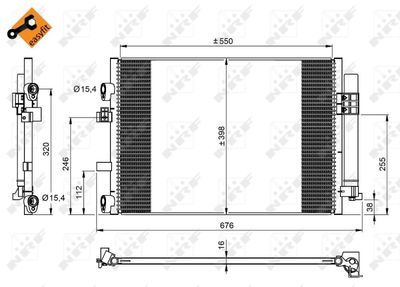 Condenser, air conditioning NRF 350209