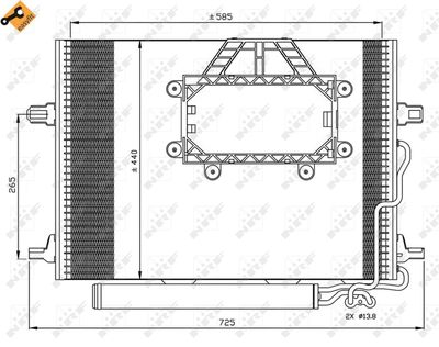 Condenser, air conditioning NRF 350211