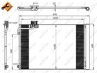 Condenser, air conditioning NRF 350214