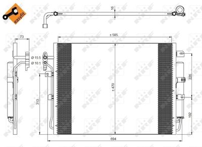 Condenser, air conditioning NRF 350217