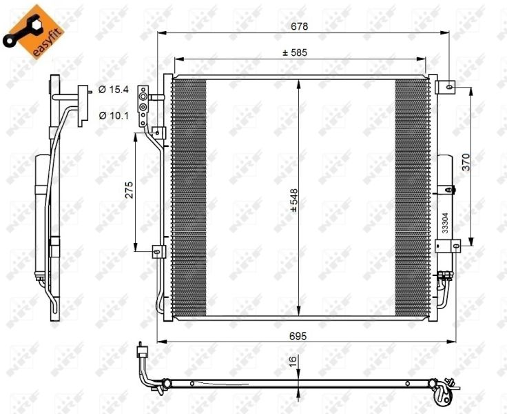 NRF 350220 Condenser, air conditioning