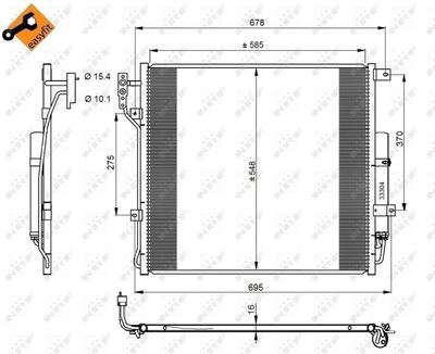 Condenser, air conditioning NRF 350220