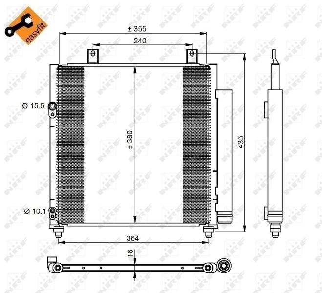 NRF 350221 Condenser, air conditioning
