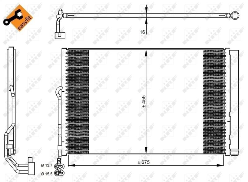 NRF 350324 Condenser, air conditioning