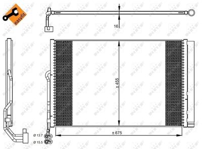Condenser, air conditioning NRF 350324