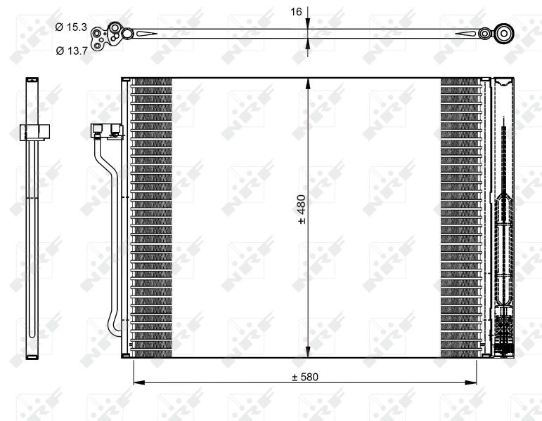 NRF 350325 Condenser, air conditioning