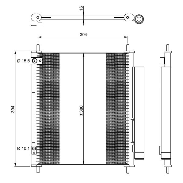 NRF 350326 Condenser, air conditioning