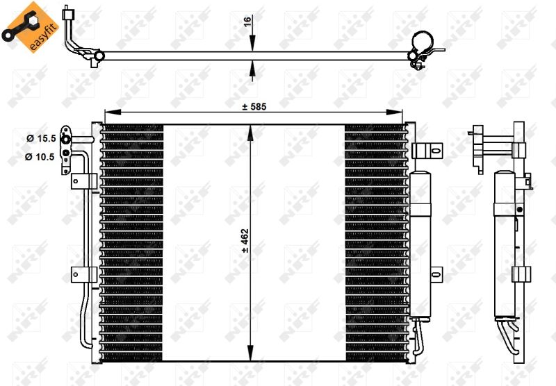 NRF 350330 Condenser, air conditioning