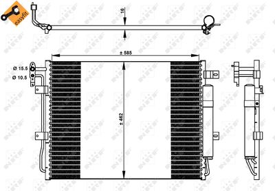 Condenser, air conditioning NRF 350330